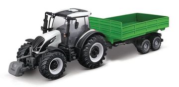BBurago - FARMLAND, Valtra N174 s prikolico s samokolnico, 10 cm