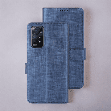 Infostyle Preklopna torbica "Foluu Premium" za Xiaomi Redmi Note 11 Pro 4G/5G Temno modra / Ekološko usnje + TPU silikon