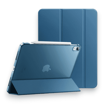 Infostyle Preklopna torbica "Translucent" za tablični računalnik Apple iPad Air 4/5/6 (2020/2022/2024) 10.9" Temno modra / PC + mikrovlakna