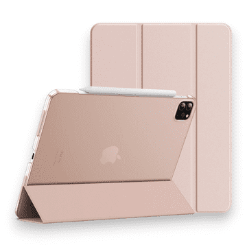 Infostyle Preklopna torbica "Translucent" za tablični računalnik Apple iPad Pro 11" (2022/2021/2020/2018) Svetlo roza / PC + mikrovlakna