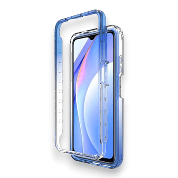 Infostyle Silikonski ovitek "Gradient Shockproof " za Google Pixel 7a Svetlo modra / PC + TPU silikon