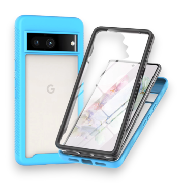 Infostyle Ovitek "360° Edge" za Google Pixel 7a Svetlo modra / PC + TPU silikon