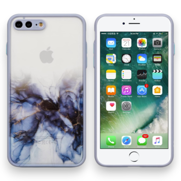 Infostyle Ovitek "Transparent Marble" za iPhone 7 Plus/ 8 Plus Siva / PC + TPU silikon