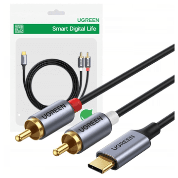 Ugreen UGREEN CM451 KABEL USB-C DO 2X RCA (CINCH) 1.5M (CZARNY)