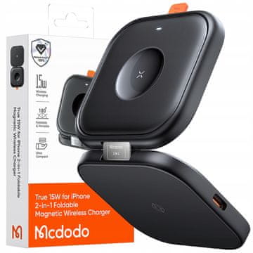 Mcdodo MCDODO 3-V-1 INDUKTIVNA POLNILNA POSTAJA ZA IPHONE, AIRPODS, WATCH, QI2