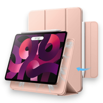 Infostyle Preklopna torbica "Magnetic" za tablični računalnik Apple iPad Air 4/5/6 10.9" in iPad Pro 11 (2018) Svetlo roza / PU usnje + mikrovlakna