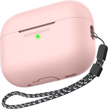 Infostyle Silikonski ovitek za slušalke "Skin" s paščkom za AirPods Pro 2 Roza