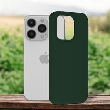 Infostyle Silikonski ovitek "Dark Green/Plum" za iPhone 14 Pro Max Temno zelena / TPU silikon