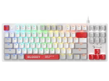 A4Tech Mehanska tipkovnica BLOODY S310N Energy White BLMS Red (87 Keys)