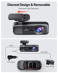 REDTIGER F9 - 4K Dual Mini Dash Cam – avto kamera z GPS in Wi-Fi