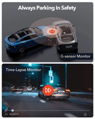 REDTIGER F9 - 4K Dual Mini Dash Cam – avto kamera z GPS in Wi-Fi