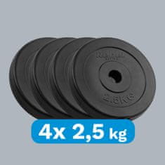 Rebel Bitumenski komplet za obtežitev 4x2,5 kg 10 kg luknja 31 mm klasična plošča