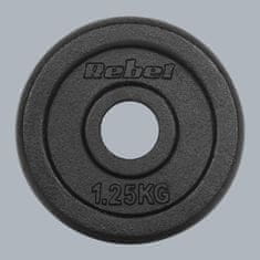 Rebel Komplet uteži iz litega železa 4x1,25 kg, luknja 5 kg, 31 mm, klasična plošča