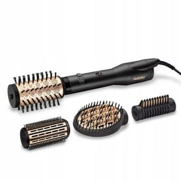 BaByliss BABYLISS AS970E rotacijski kodralnik/sušilnik za lase, ionska tehnologija, večstopenjska nastavitev, črna in zlata