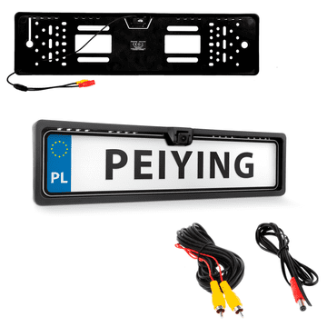 Peiying Kamera za vzvratno vožnjo v okvirju registrske tablice 12V HD Peiying