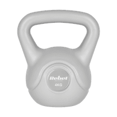 Rebel Utežna žoga za kettlebell 4 kg, siva, za vadbo ABS