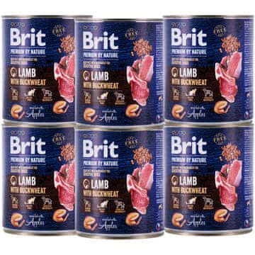 Brit Brit Premium By Nature jagnjetina in ajda 12 x 800 g