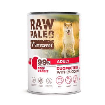VetExpert VETEXPERT Raw Paleo Duoprotein Govedina & Zec mokra hrana za pse, 400g