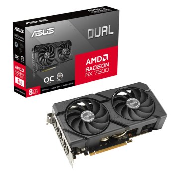 ASUS Grafična kartica ASUS Dual Radeon RX 7600 EVO OC 8GB