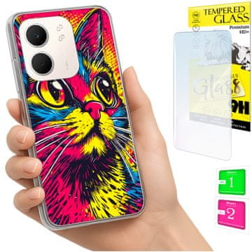 shumee Ovitek za Oppo A5X FOTO zadnji ovitek mucek + 9H steklo