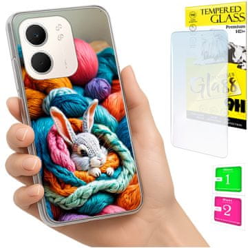 shumee Ovitek za Oppo A5X FOTO ovitek zadnji ovitek zajec + 9H steklo