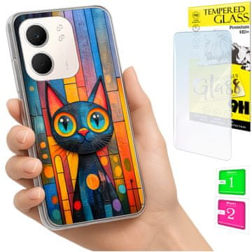shumee Ovitek za Oppo A5X FOTO zadnji ovitek mucek + 9H steklo