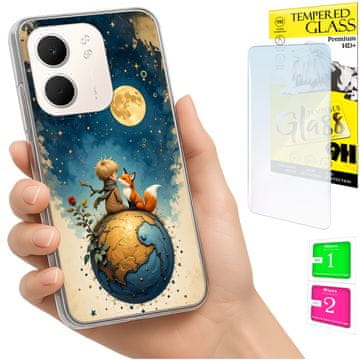 shumee Ovitek za Oppo A5X FOTO ovitek zadnji ovitek Fox + 9H STEKLO