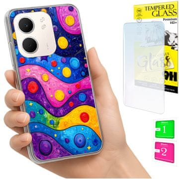 shumee Ovitek za Oppo A5X FOTO ovitek valovi + 9H steklo