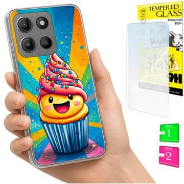 shumee Ovitek za Motorola Moto G15 FOTO torta + steklo