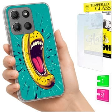 shumee Ovitek za Motorola Moto G15 FOTO ovitek banana + STEKLO