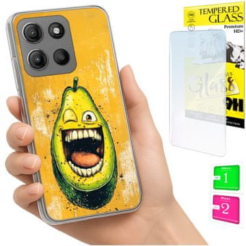 shumee Ovitek za Motorola Moto G15 FOTO ovitek avokado + STEKLO