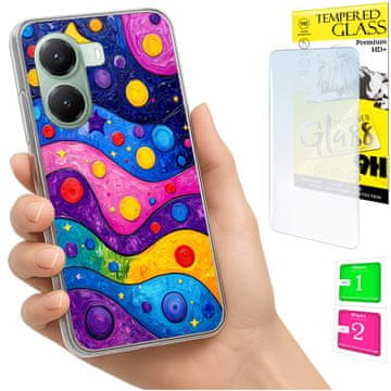 shumee Ovitek za Xiaomi Poco X7 Pro 5G FOTO ovitek valovi + 9H steklo