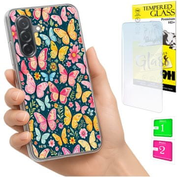 shumee Ovitek za Samsung Galaxy A36 / A56 FOTO ovitek z metulji iz stekla 9H