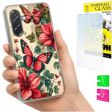 shumee Ovitek za Samsung Galaxy A36 / A56 FOTO ovitek z metulji iz stekla 9H