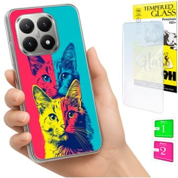 shumee Ovitek za Xiaomi 15T FOTO zadnja stran grafike mačke + 9H STEKLO