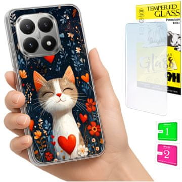 shumee Ovitek za Xiaomi 15T FOTO zadnja stran grafike mucek + 9H STEKLO