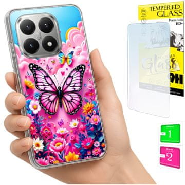 shumee Ovitek za Xiaomi 15T FOTO z grafičnim metuljčkom + 9H steklo