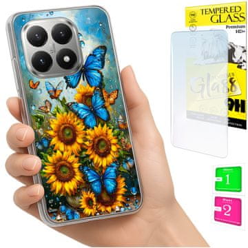 shumee Ovitek za Xiaomi 15T FOTO z grafiko in metulji + 9H steklo