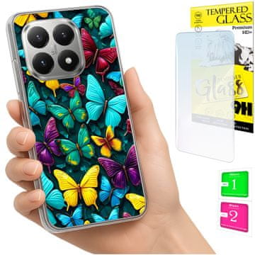 shumee Ovitek za Xiaomi 15T FOTO z grafiko in metulji + 9H steklo