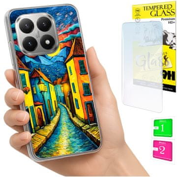 shumee Ovitek za Xiaomi 15T FOTO zadnja stran grafičnega umetniškega ohišja + 9H STEKLO