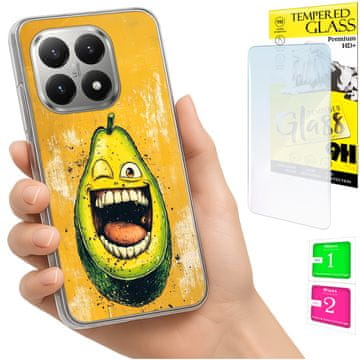 shumee Ovitek za Xiaomi 15T FOTO zadnja stran grafike Avokado + 9H STEKLO
