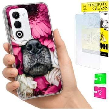 shumee Ovitek za Oppo A5 5G FOTO zadnja stran grafike pes + 9H steklo