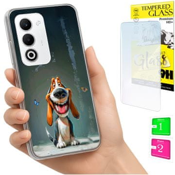 shumee Ovitek za Oppo A5 5G FOTO zadnja stran grafike pes + 9H steklo
