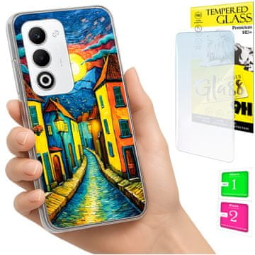 shumee Ovitek za Oppo A5 5G FOTO zadnja stran grafike umetniško + 9H steklo