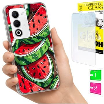 shumee Ovitek za Oppo A5 5G FOTO na hrbtni strani grafike lubenice + 9H STEKLO
