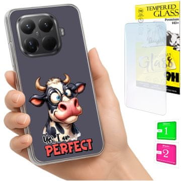 shumee Ovitek za Xiaomi 15T Pro FOTO zadnja stran grafike slon + 9H steklo