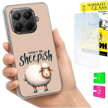 shumee Ovitek za Xiaomi 15T Pro FOTO zadnja stran grafike ovce + 9H STEKLO