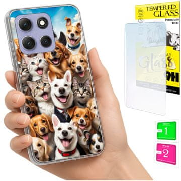 shumee Ovitek za Motorola Moto G86 Power FOTO ovitek s psom + 9H steklo