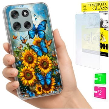 shumee Ovitek za Motorola Moto G56 FOTO zadnja stran grafike metulji + STEKLO