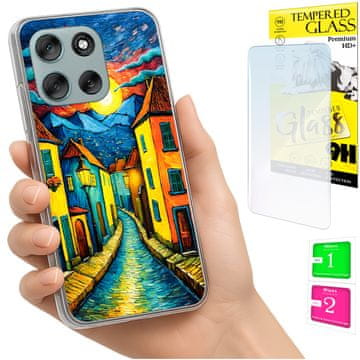 shumee Ovitek za Motorola Moto G56 FOTO ovitek z grafiko + STEKLO